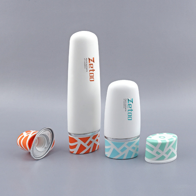 Oval Empty Makeup Bottles 50ml / 100ml Cosmetic Packaging Bottles With 40mm Diameter Cap
