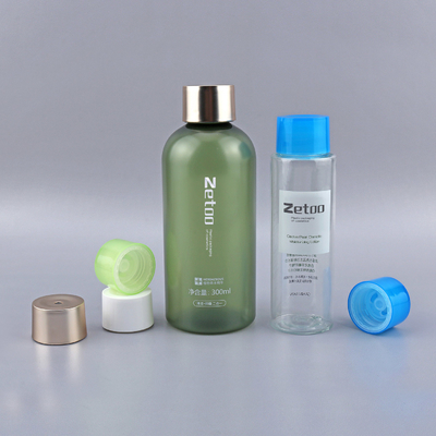 Round Plastic Cosmetic Bottle 50ml - 500ml Cosmetic PET Bottle With 35mm Diameter Cap