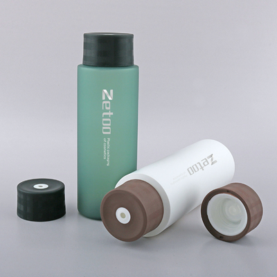 Green / White Plastic Cosmetic Bottle PE Beauty Product Containers