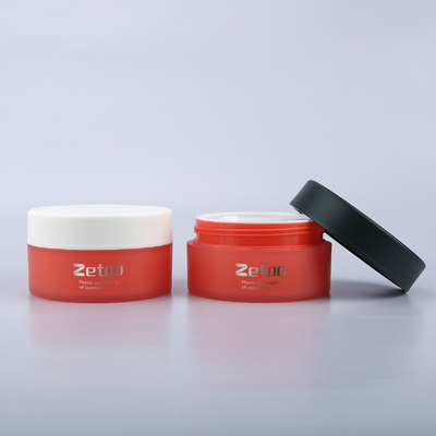 Soft Touch Cosmetic Plastic Jars Customized Plastic Cream Jars 100ml With Matt Cap