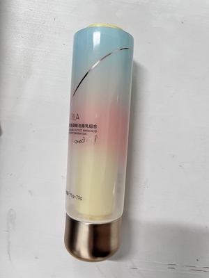 130ml - 250ml Cosmetic Tube Packaging Customized Empty Cosmetic Tubes With Golden Screw Cap