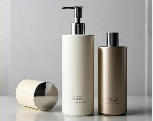 Customized Plastic Bottles 250ml - 400ml PET Bottle With Pump and Cap