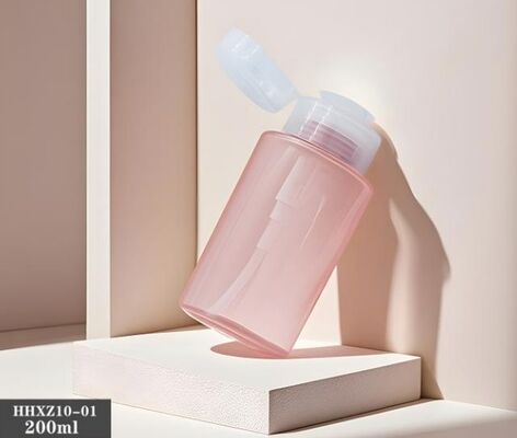 Customized Plastic Cleansing Water Bottles 200ml PET Bottle with Press Pump