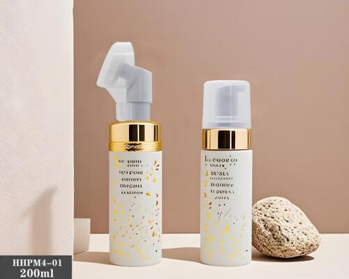 Customized Plastic Cleanser Bottles 200ml PET Bottle with Foam Pump