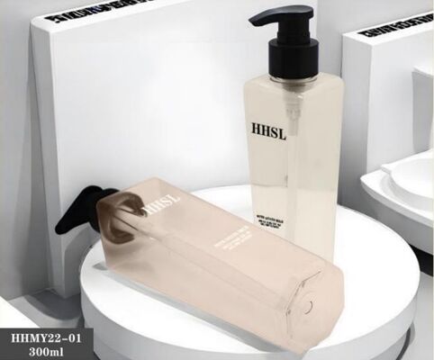 Customized Plastic Luxury Shampoo Bottles 300ml PET Bottle