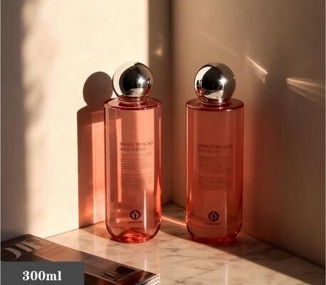Goede prijs Aangepaste Luxe Plastic Shampoo Flessen 300ml PET Fles met Bal Dop online