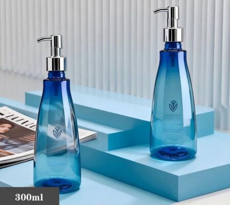 Goede prijs Op maat gemaakte plastic luxe shampoo flessen 300 ml PET fles online