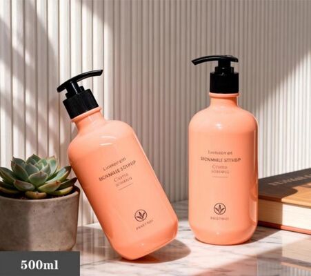 Goede prijs Op maat gemaakte plastic luxe shampoo flessen 500 ml PET fles online