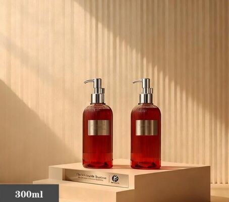 Goede prijs Op maat gemaakte plastic luxe shampoo flessen 300 ml PET fles online