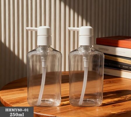 Goede prijs Op maat gemaakte plastic luxe shampoo flessen 250 ml PET fles online