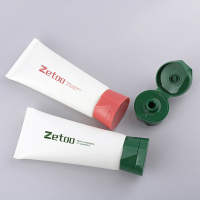 Round Skincare Tube Packaging Customized Lotion Tubes With Flip Top Caps