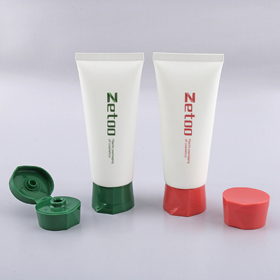 Round Skincare Tube Packaging Customized Lotion Tubes With Flip Top Caps