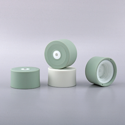 Matt Plastic Cosmetic Bottle Green / Gray Cosmetic Packaging Bottle With 45mm Diameter Cap