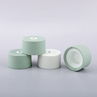 Matt Plastic Cosmetic Bottle Green / Gray Cosmetic Packaging Bottle With 45mm Diameter Cap