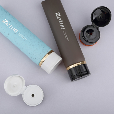 PE Cosmetic Empty Bottle Soft Touch Flip Top Cap Bottles Customized