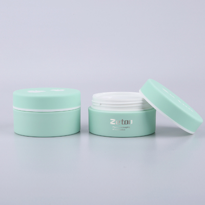 Two Color Empty Plastic Cosmetic Jars 50ml Eye Cream Jar With Customized LOGO Cap