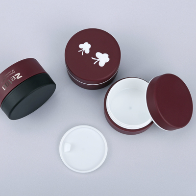 Green / Red 50ml Cream Jar Soft Touch Plastic Cream Container With Butterfly Pattern Cap