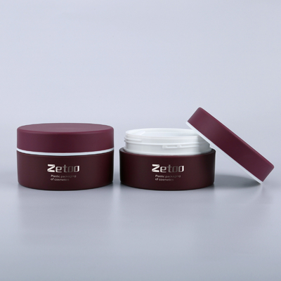 Soft Touch Cosmetic Plastic Jars Customized Plastic Cream Jars 100ml With Matt Cap