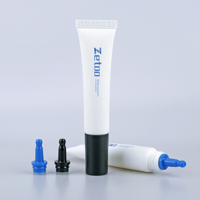 Round Essential Oil Tube Packaging White Plastic Tube Containers 10ml - 25ml With Matt Drip Caps