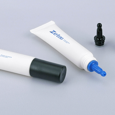 Round Essential Oil Tube Packaging White Plastic Tube Containers 10ml - 25ml With Matt Drip Caps