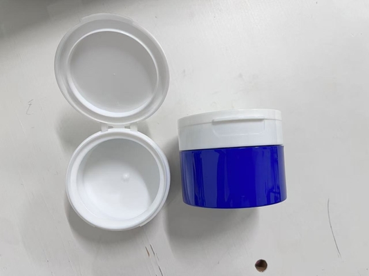 Blue PP Cosmetic Jar Customized Body Cream Jar With Flip Cap