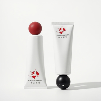 White Hand Cream Tube Packaging 20ml - 60ml Squeeze Tubes For Cosmetics