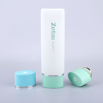 Oval Plastic Cosmetic Bottle PE Custom Cosmetic Bottles With Center Dispensing Cap