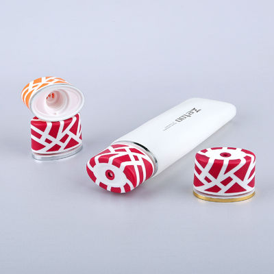 Soft Touch Customized Cosmetic Bottle 120ml PE Cosmetic Bottle Oval With Center Dispensing Cap