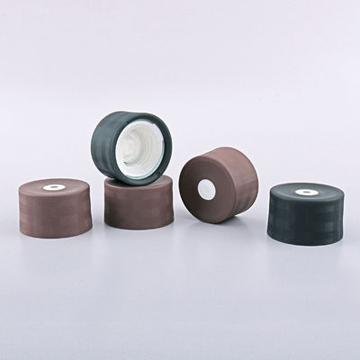 TPE Soft Touch 45mm Diameter Plaid Pattern Center Dispensing Cap Cosmetic Shampoo Twist Cap