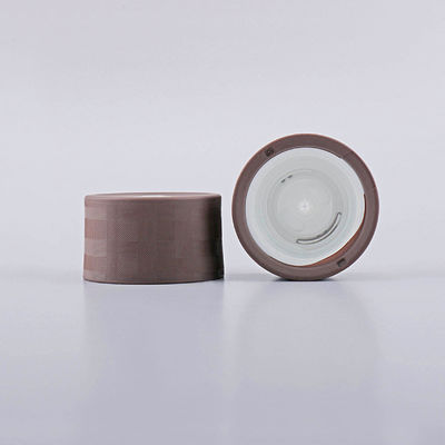 TPE Soft Touch 45mm Diameter Plaid Pattern Center Dispensing Cap Cosmetic Shampoo Twist Cap