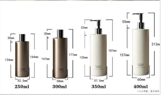Customized Plastic Bottles 250ml - 400ml PET Bottle With Pump and Cap