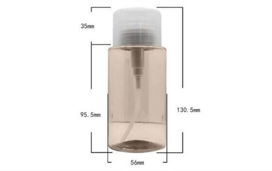 Customized Plastic Cleansing Water Bottles 100ml PET Bottle with Press Pump