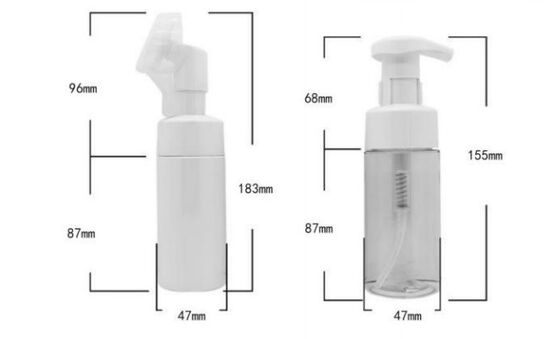 Customized Plastic Cleanser Bottles 100ml PET Bottle with Foam Pump