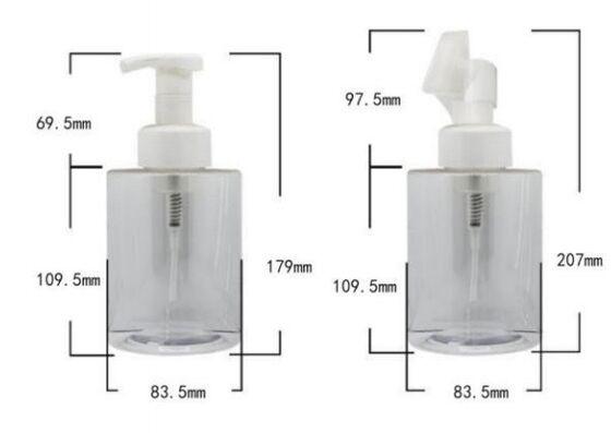 Customized Plastic Cleanser Bottles 500ml PET Bottle with Foam Pump