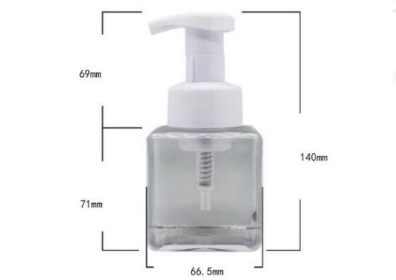 Customized Plastic Cleanser Bottles 250ml PET Bottle with Foam Pump