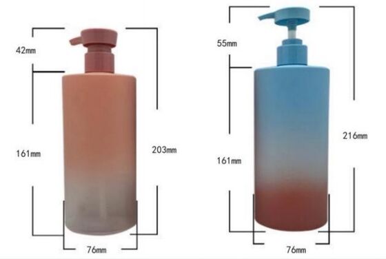 Customized Plastic Luxury Shampoo Bottles 500ml PE Bottle