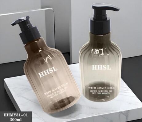 Customized Plastic Luxury Shampoo Bottles 300ml PET Bottle