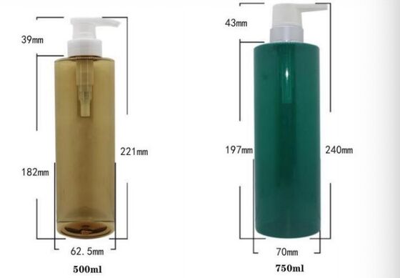 Customized Plastic Luxury Shampoo Bottles 500ml-1000ML PET Bottle