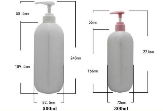 Customized Plastic Luxury Shampoo Bottles 300/500ml PE Bottle