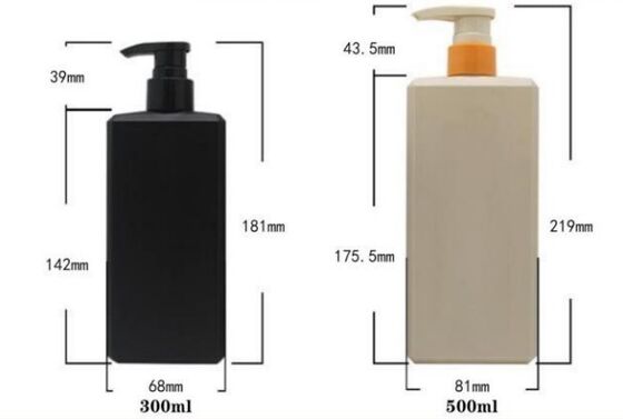 Customized Plastic Luxury Shampoo Bottles 300/500ml PE Bottle