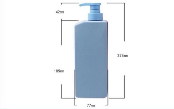Customized Plastic Luxury Square Shampoo Bottles 500ml PE Bottle