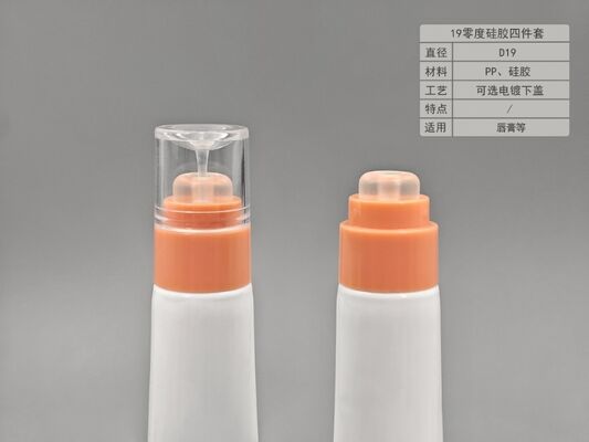 Goede prijs Lippenstiftbuis met siliconen kop Verpakking Wit op maat gemaakt Lippenstiftbuis rond online