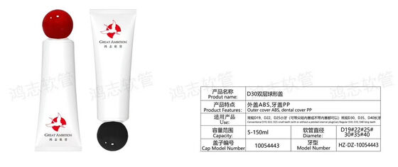 Bon prix Tuyau de crème pour les mains rechargeable personnalisé Tuyau de pressage blanc avec bouchon à vis sphérique en ligne