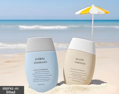 Un buon prezzo. Bottiglie di protezione solare in plastica personalizzate Bottiglia PE da 50 ml in linea