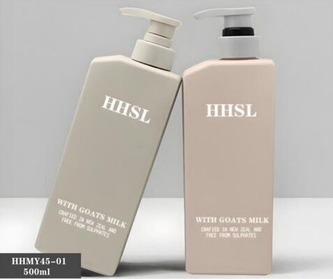 좋은 가격 맞춤형 플라스틱 럭셔리 사각형 샴푸 병 500ml PE 병 온라인으로