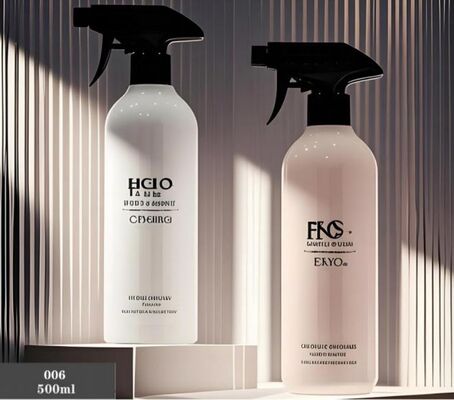Buen precio Botellas de limpieza de plástico personalizadas para el hogar, botella pulverizadora de PET de 500 ml en línea