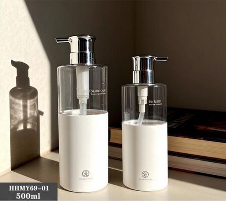 Goede prijs Op maat gemaakte plastic luxe shampoo flessen 500 ml PET fles online