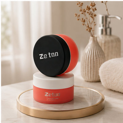 Harga bagus PP/TPE Soft Touch Luxury Cosmetic Cream Jar Dua Warna 100ml Dengan Matt Cap on line