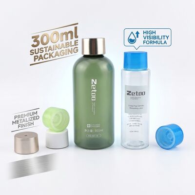 좋은 가격 로즈 골드 메탈릭 300ml PE 바디 워시 병 소프트 터치 53mm 스파 샤워 젤용 2색 매트 캡 맞춤형 벌크 온라인