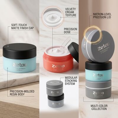 Buen precio 50ml PP Bicolor Soft Touch Serum Jar Envase Cosmético con Tapa Mate en línea